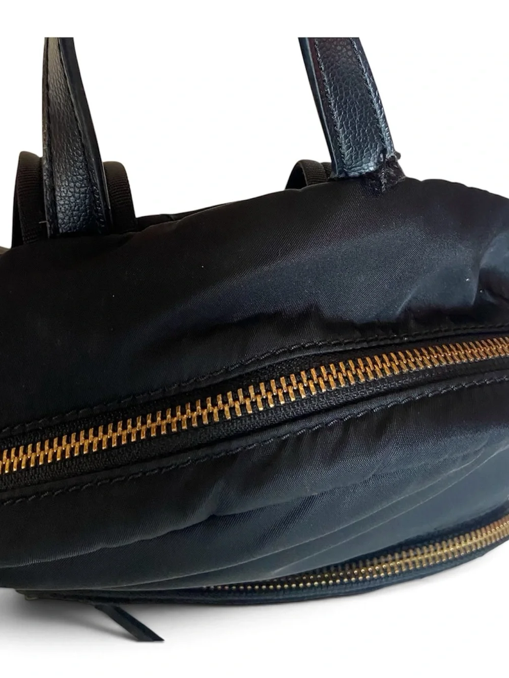 Kate Spade NY Medium Dawn Backpack/Book Bag Black Nylon With Gold Hardware